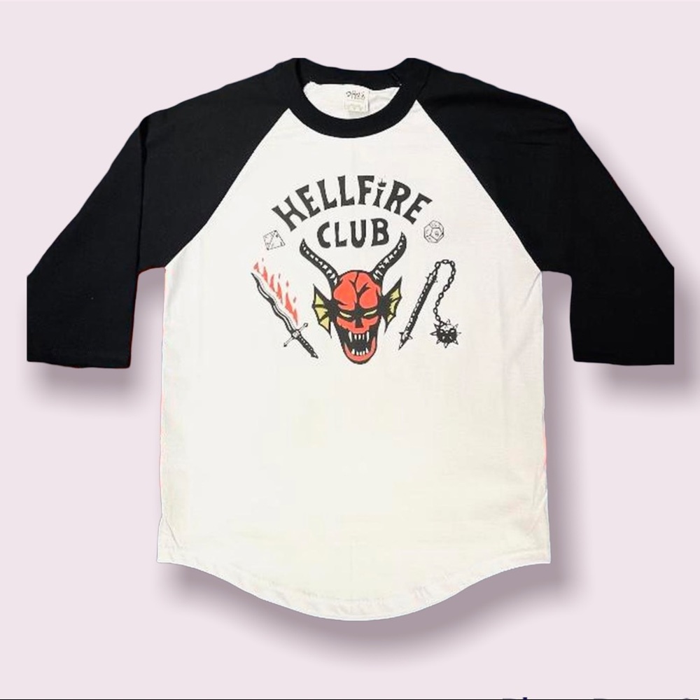 Stranger things Hellfire club raglan Tshirt